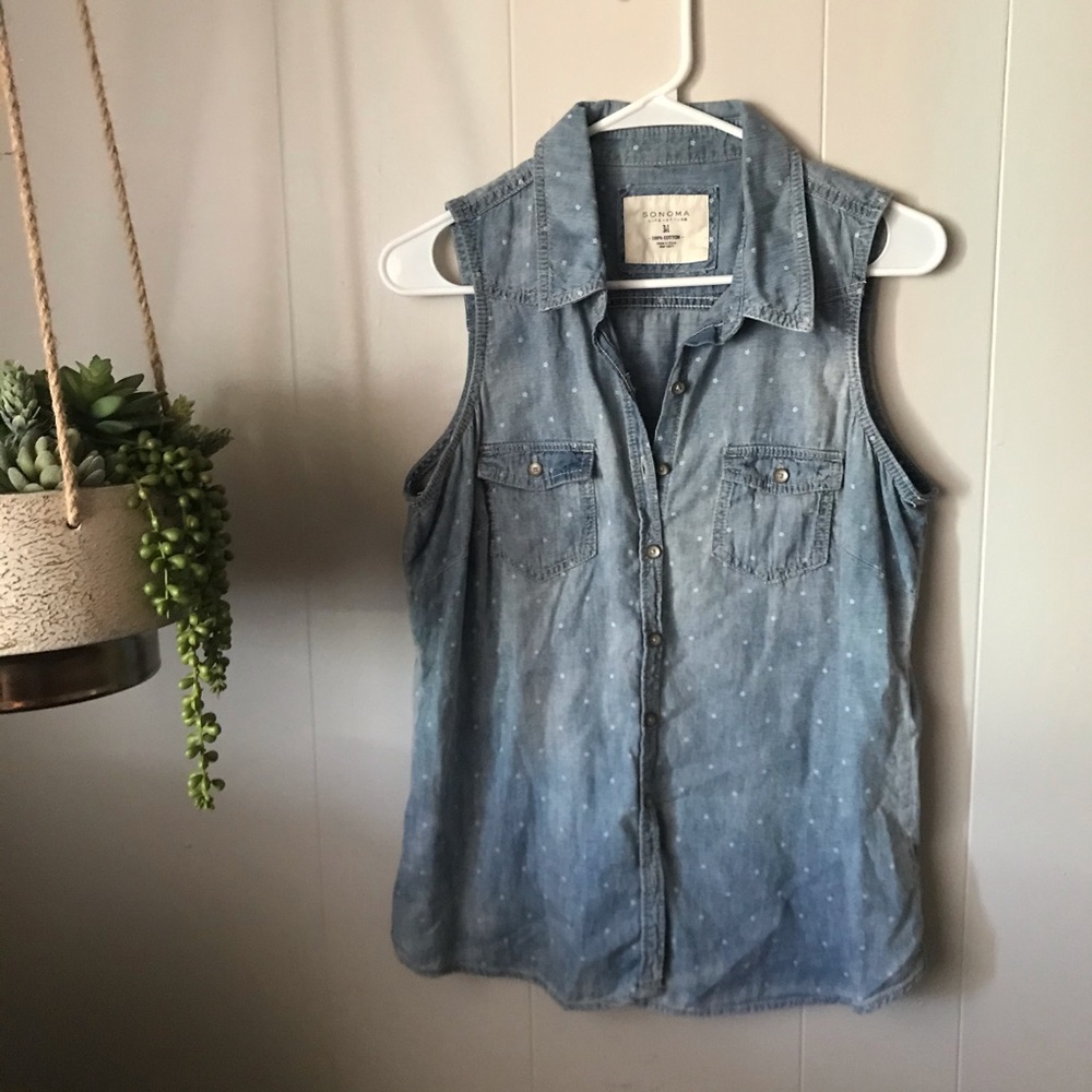 Tiny Stars Denim Top